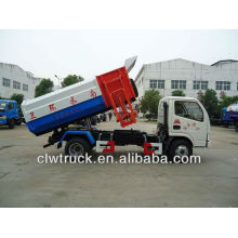 Dongfeng mini 4-5 toneladas de basura de camiones con mecanismo de elevación